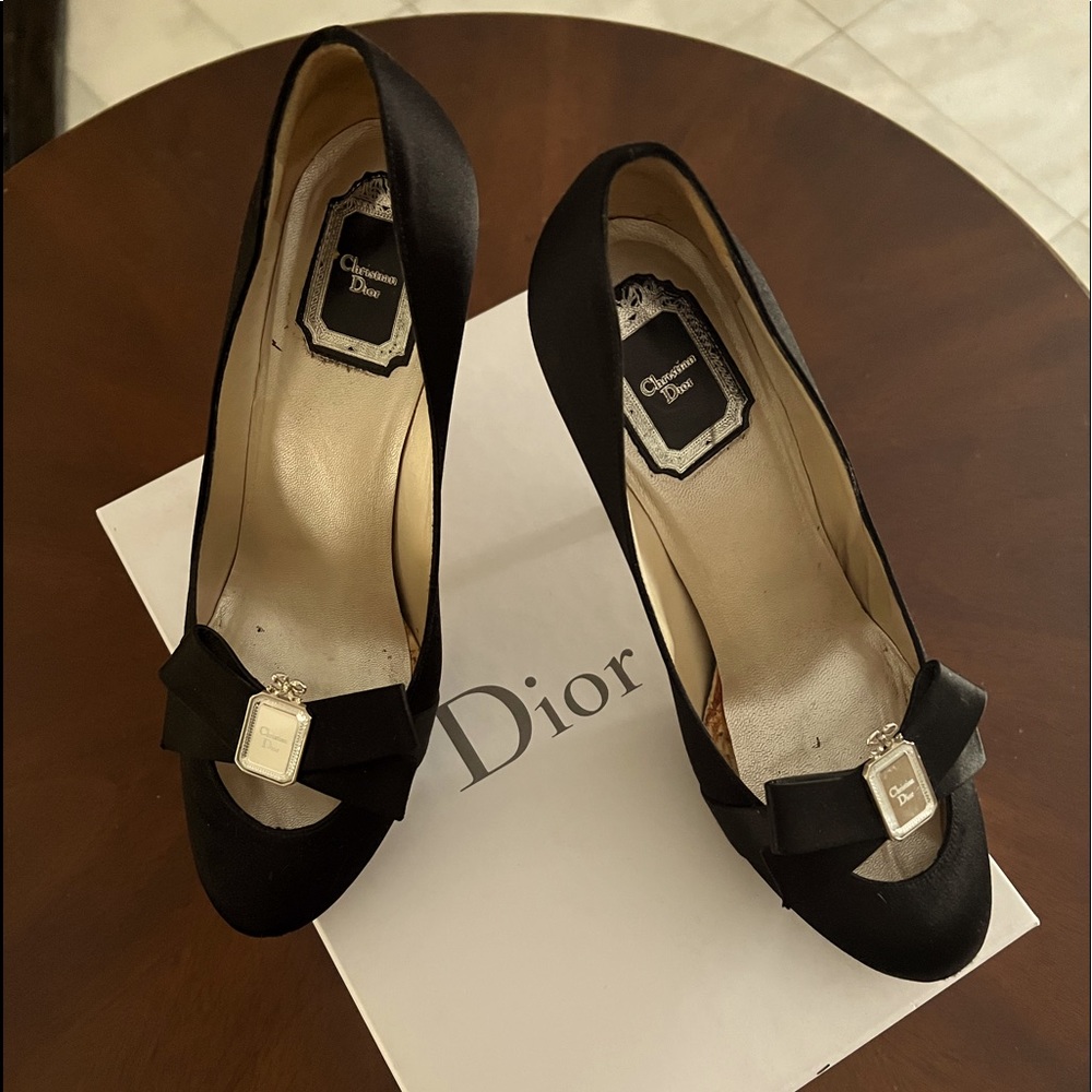 Christian Dior Satin formal high heels shoes